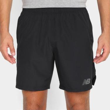 Imagem de Bermuda New Balance Tenacity Logo 7 Masculina, Preto, P