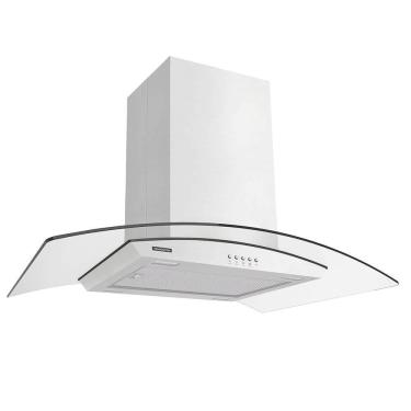Imagem de Coifa de Ilha Tramontina New Vetro Isla 90 Perfecta 90 cm Inox e Vidro LED 4 Velocidades Inox 110V