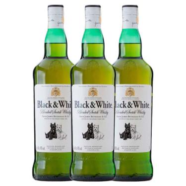 Imagem de Whisky Black e White 1L 3 Unidades