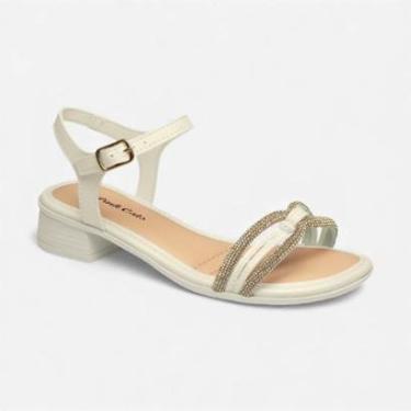 Imagem de Sandália Com Saltinho Pink Cats Infantil Off White-Feminino