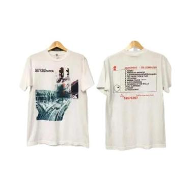Imagem de Camiseta Unissex Radiohead Ok Computer Vintage Com Estampa Gráfica De 