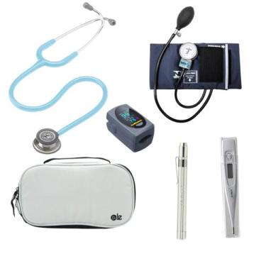 Imagem de KIT Estetoscópio Littmann 3M + Esgifmo + Case + Lanterna + Oxímetro + 