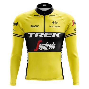 Imagem de Camisa de ciclismo masculina manga longa trek amarela-Masculino