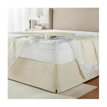 Imagem de Saia Box Casal Queen Matelassado Serve Para Cama Baú - BELCAPAS, Caqui