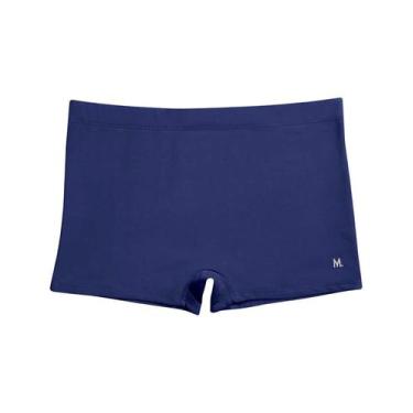 Imagem de Sunga Boxer Lisa Com Bordado Mash, Azul, Marinho, M