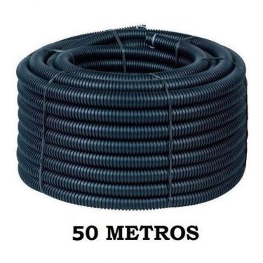 Imagem de Conduíte Reforçado 1 Polegada 50M para Proteção e Isolamento de Cabos com Alta Resistência Mecânica Preto Higipack