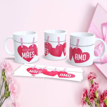 Imagem de Caneca de Porcelana Estampa 14 Personalizada Dia das Mães Presente Criativo 325ML Uso D...