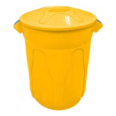 Imagem de Cesto Lixeira Plástico Tipo Balde 20L com Tampa Sobreposta e Alças Ergonômicas Diversas...