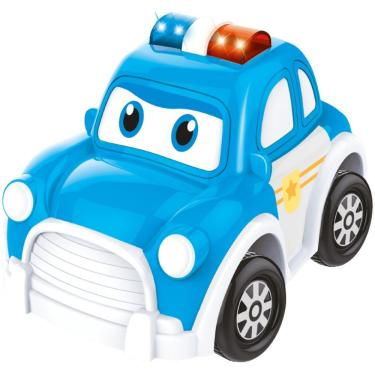 Imagem de Carrinho de Brinquedo Baby Land Carro de Polícia Musical com Luz e Som Que Estimula Coordenação Motora Cardoso Toys