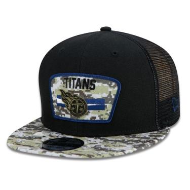 Imagem de Boné 9Fifty Trucker Ten Nessee Titans Salute To Service NFL Snapback Aba Reta New Era M...