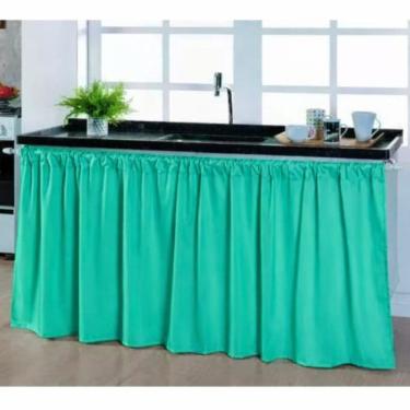 Imagem de Cortina De Pia para Cozinha Decorativa Tecido Oxford 