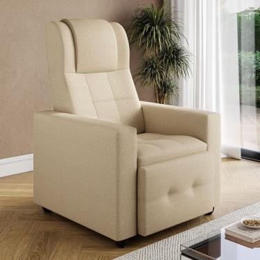 Imagem de Poltrona Reclinavel Eliete com Tecido Linho Claranti