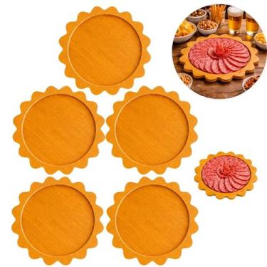 Imagem de 5 Bandejas Prato Redonda Ondulada Decorativa de Mesa 19cm - Freecom