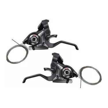 Imagem de Par Manete Trocador De Marcha Tipo Shimano Bike Fire 3x7 21v - Fire,Gt