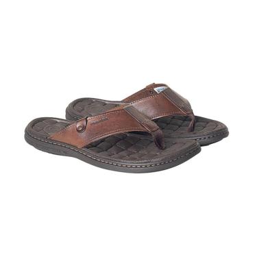 Imagem de Chinelo Masculino Dedo Em Couro Pegada Marrom-Masculino