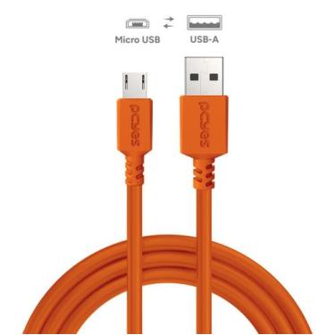 Imagem de Cabo Micro USB para USB a 2.0 - Laranja - Caixa JBL - 2M - PMUAM-2L - 