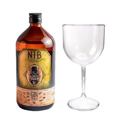 Imagem de Gin Nacional NIB Sabor Pera Garrafa 1l + Taça