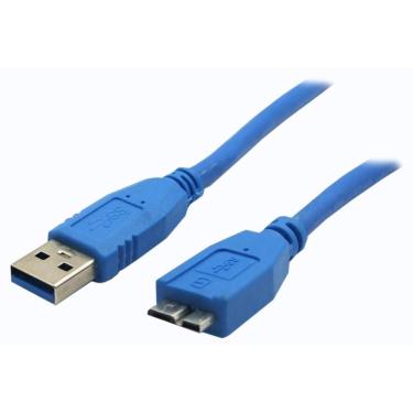 Imagem de Cabo USB 3.0 para HD Externo - 1 metro - USB para USB Micro B - 5GB/s - Azul