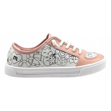 Imagem de Tênis Infantil Menina Molekinha Color Play Canetinha 2593101, Branco 9