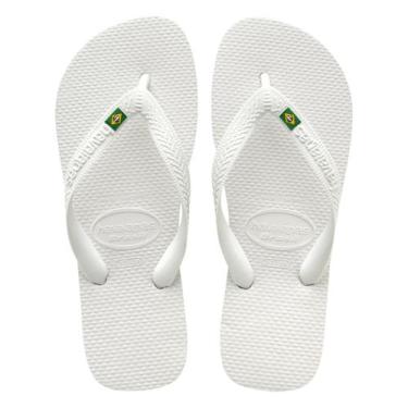 Imagem de Chinelo Havaianas Brasil Logo Original, 43/44, Branco