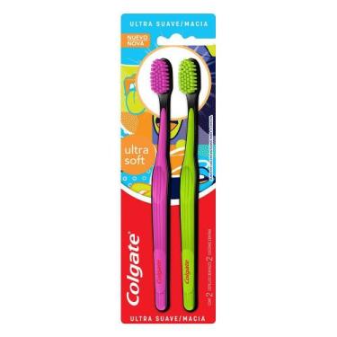 Imagem de Escova Dental Colgate Ultra Soft Macia Cores Sortidas 2 Unidades