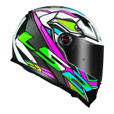 Imagem de Capacete Feminino e Masculino LS2 FF358 Xdron Rosa Brilhante Fechado, 