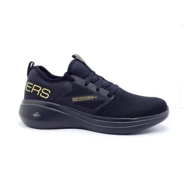 Imagem de Tênis Skechers Go Run Fast Feminino 896251, 34, Preto, Gold