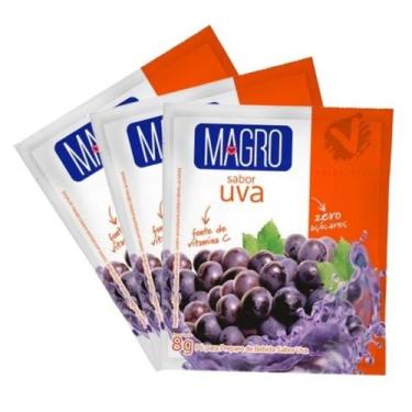 Imagem de Kit 3 Refresco Magro Sabor Uva Suco Zero Açúcares de 8g - Lowçucar