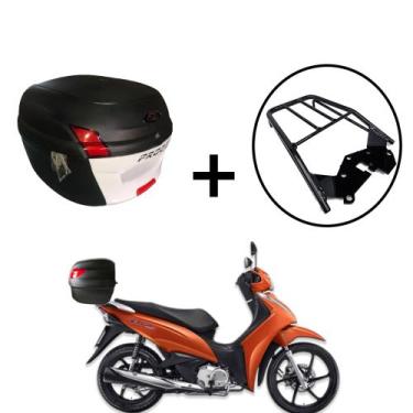 Imagem de Baú Bauleto Awa Pross 34l + bagageiro de Biz 2018+, Branco