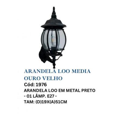 Imagem de Adn+ Arandela Loo Media Pt 1w Sh0001/1w M 1976 - Adn+ iluminação