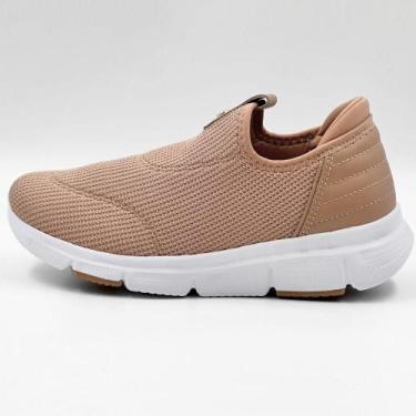Imagem de Tênis Comfortflex Slip Casual Feminino, 36, Caqui