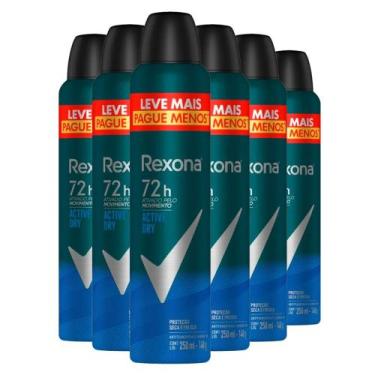 Imagem de Desodorante Rexona Aerosol Active Dry Lv + Pg Menos 250 ml Cx/12