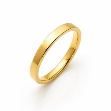 Imagem de Aliança Lis Ouro 18k Banhada Casamento 3mm Tamanho:19 - Lys Lazuli, 19