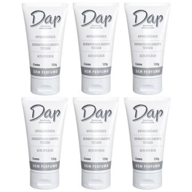 Imagem de Kit 6 Desodorante Creme S/ Perfume Antitranspirante DAP 120G