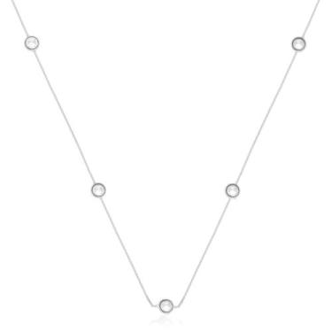 Imagem de Colar de Prata 925 Choker Zircônias 40cm - JA Jóias
