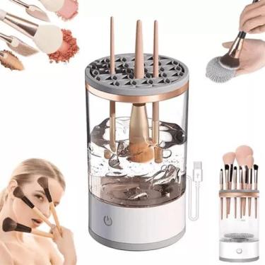 Imagem de Limpador Máquina De Pincel Maquiagem Automático Limpeza Usb - Beauty