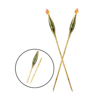 Imagem de Kit 2 Tochas Bambu Lamparina Para Decoração Lual Desmontável  - Real S