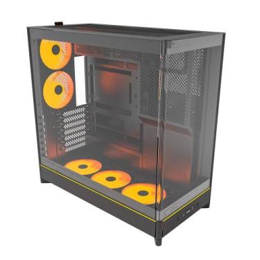 Imagem de Gabinete Gamer Montech HS02 Pro, Mid-Tower, ATX, Vidro Temperado, 5X F
