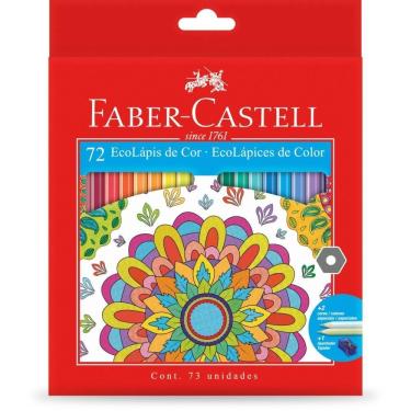 Imagem de Lápis de Cor Faber-Castell Ecolápis Sextavado Edição Limitada 72 Cores Pacote com 3