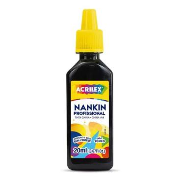 Imagem de Tinta Nankin escolar Preto 20ml - 520 - Acrilex, 20ml