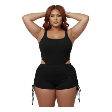 Imagem de Maiô Cavado Body Com Shortinho Feminino Plus Size Praia - Store Nathal