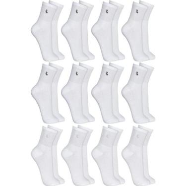 Imagem de Meia Lupo Sport Cano Médio 3245 C/12, Branco, 41-44