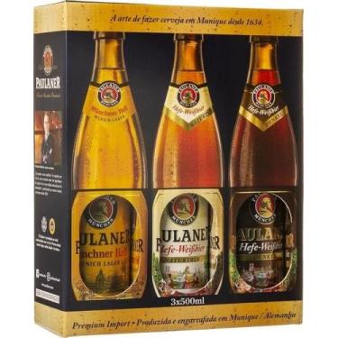 Imagem de Kit De Cervejas Com 3 Unidades De 500ml Cada Paulaner - Congratulation