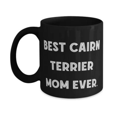 Imagem de Caneca Inspire Cairn Terrier, 325 ml, 443 ml, Best Cairn Terrier Mom Ever Presentes para amantes de animais de estimação, presente de amigos, copo para cachorro Cairn Terrier