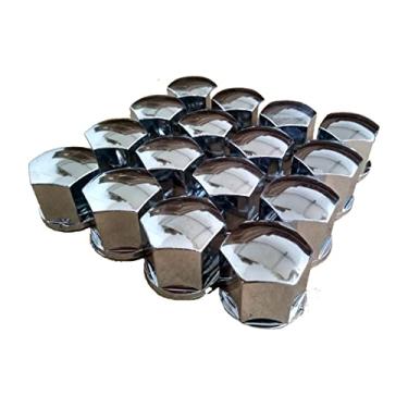 Imagem de Kit Capa Cromado para Parafuso de Roda Sextavado 17 mm 16 Peças