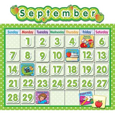 Imagem de Teacher Created Resources TCR4188 Conjunto de quadro de avisos com calendário escolar de bolinhas, papel, multi