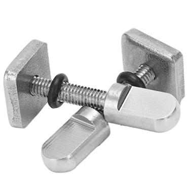 Imagem de Placa de parafuso de aleta de cauda de surf, aço inoxidável apertado à mão sem ferramentas Parafuso de aleta de aço inoxidável 316 ligeiramente apertado, com anel de vedação para prancha de