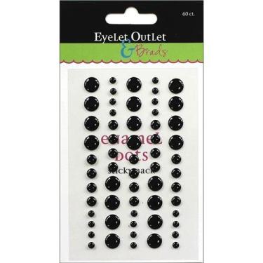 Imagem de Eyelet Outlet NOM191052 Ponto de esmalte adesivo nas costas, 60 por pacote, preto