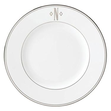 Imagem de Lenox Prato de jantar com monograma de bloco de platina da Federal, N