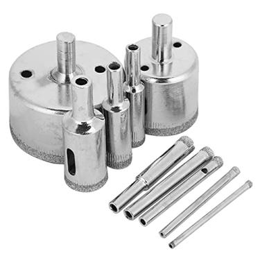 Imagem de 10 pçs/conjunto de serra de diamante,Conjunto de brocas de diamante, serra de furo de vidro, conjunto de serra de diamante para azulejos de vidro de cerâmica de porcelana de perfuração de mármore